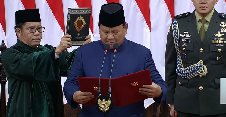 Isi Sumpah Prabowo-Gibran Saat Dilantik Jadi Presiden dan Wapres