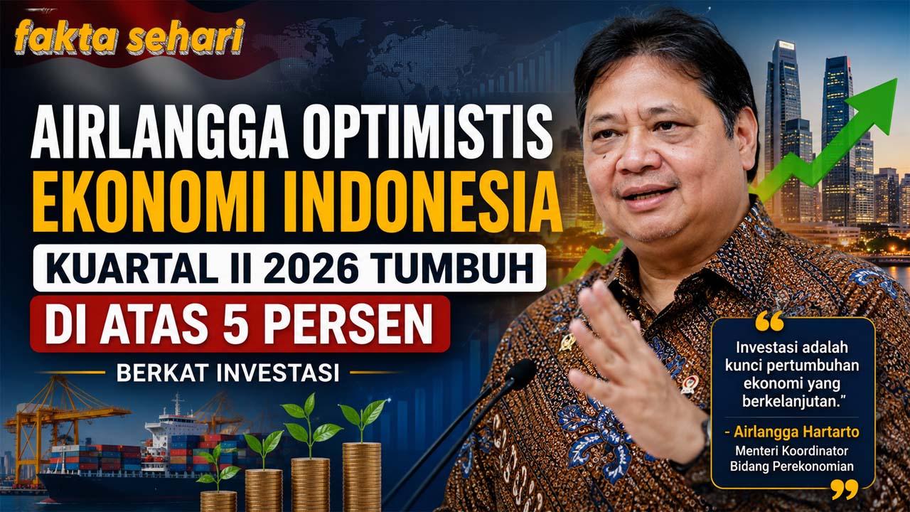 Airlangga Optimistis Ekonomi Indonesia Kuartal II 2026 Tumbuh di Atas 5 Persen Berkat Investasi