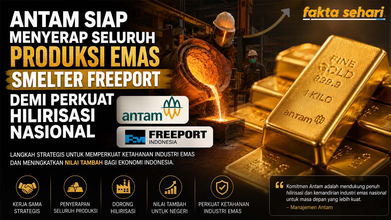 Antam Siap Menyerap Seluruh Produksi Emas Smelter Freeport Demi Perkuat Hilirisasi Nasional