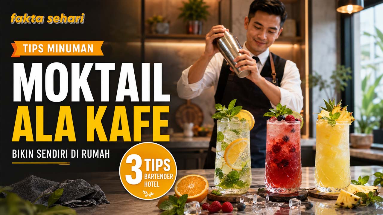 Bikin Moktail ala Kafe di Rumah, Simak Tiga Tips Praktis dari Bartender Hotel