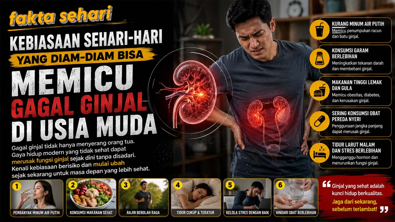 Kebiasaan Sehari-Hari yang Diam-Diam Bisa Memicu Gagal Ginjal di Usia Muda