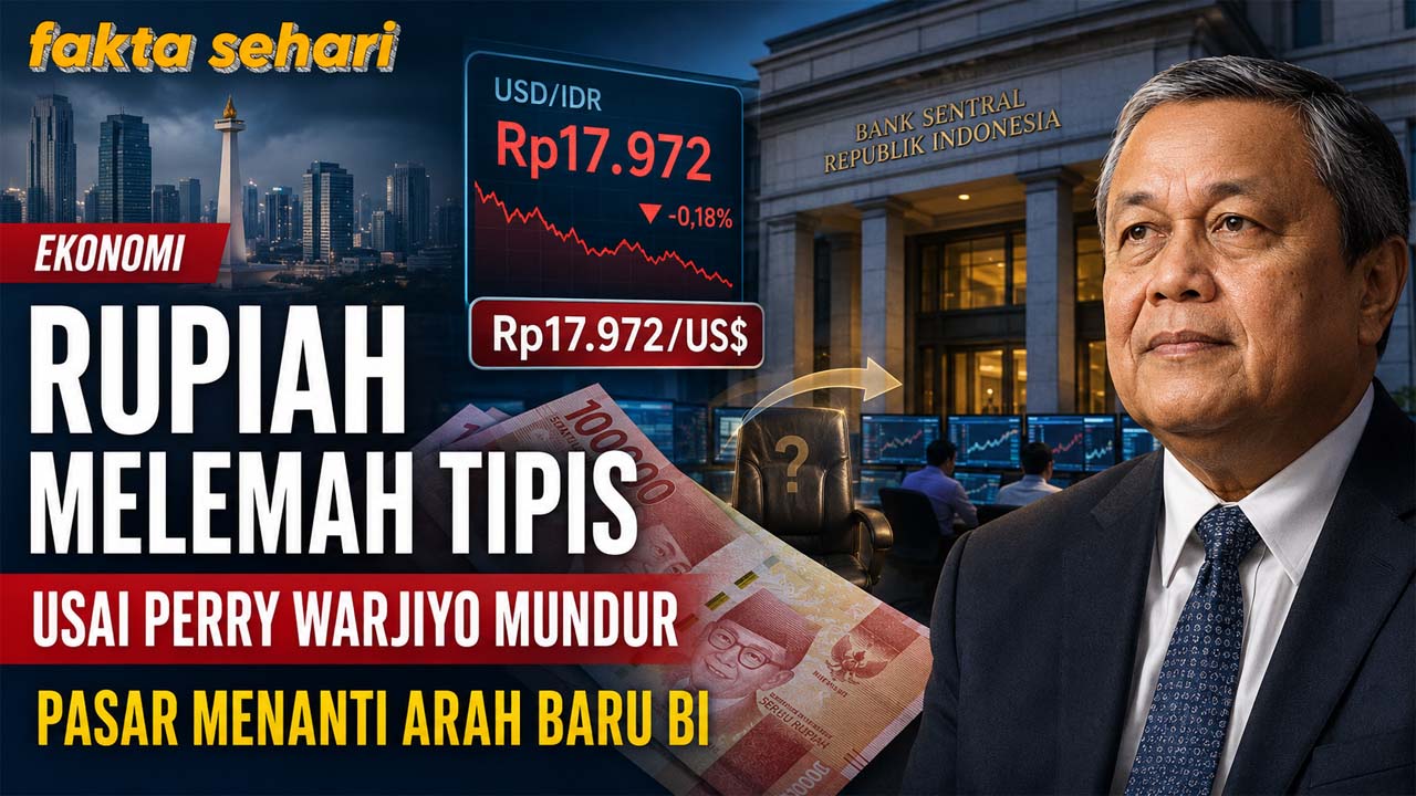 Rupiah Melemah Tipis Usai Perry Warjiyo Mundur, Pasar Menanti Arah Baru Bank Indonesia