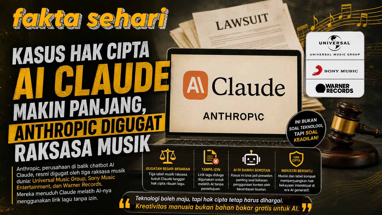 Anthropic Digugat Raksasa Musik, Hak Cipta AI Claude Kembali Disorot