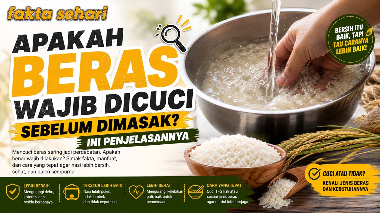 Apakah Beras Wajib Dicuci Sebelum Dimasak? Ini Penjelasannya