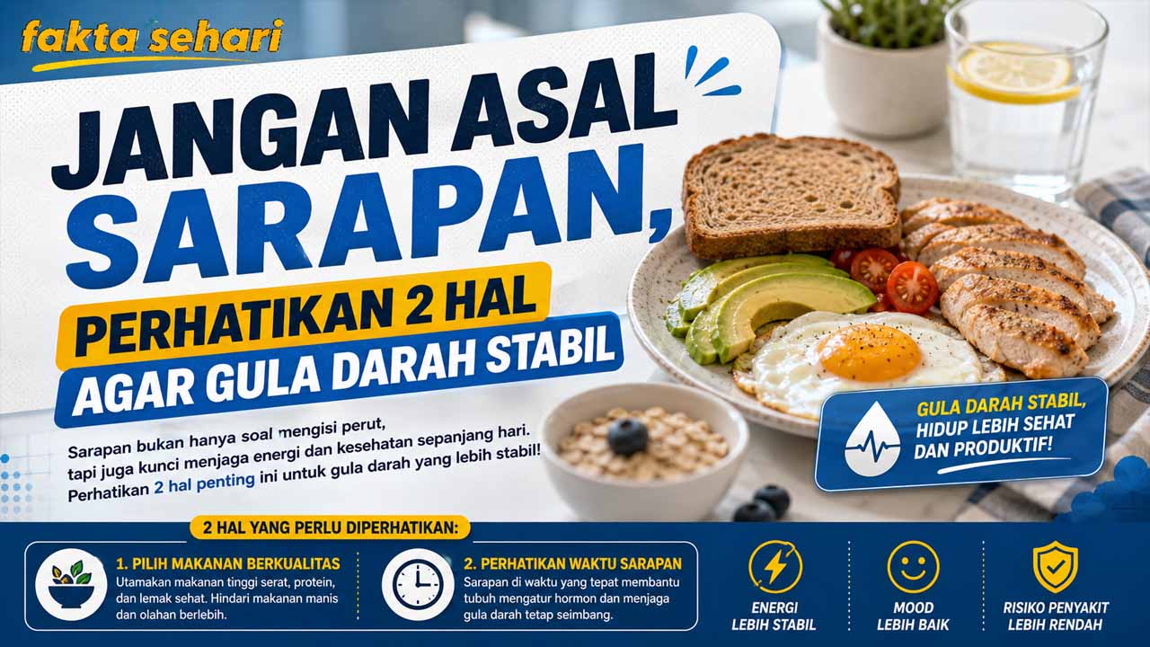 Jangan Asal Sarapan, Perhatikan 2 Hal agar Gula Darah Stabil