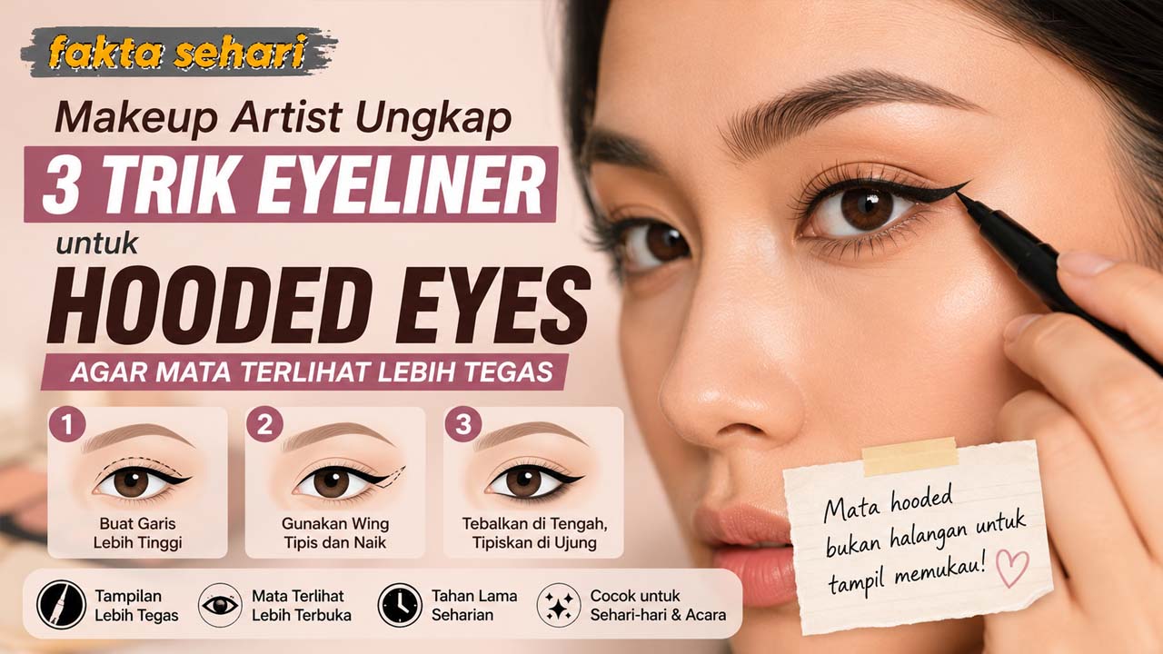 Makeup Artist Ungkap 3 Trik Eyeliner untuk Hooded Eyes agar Mata Terlihat Lebih Tegas