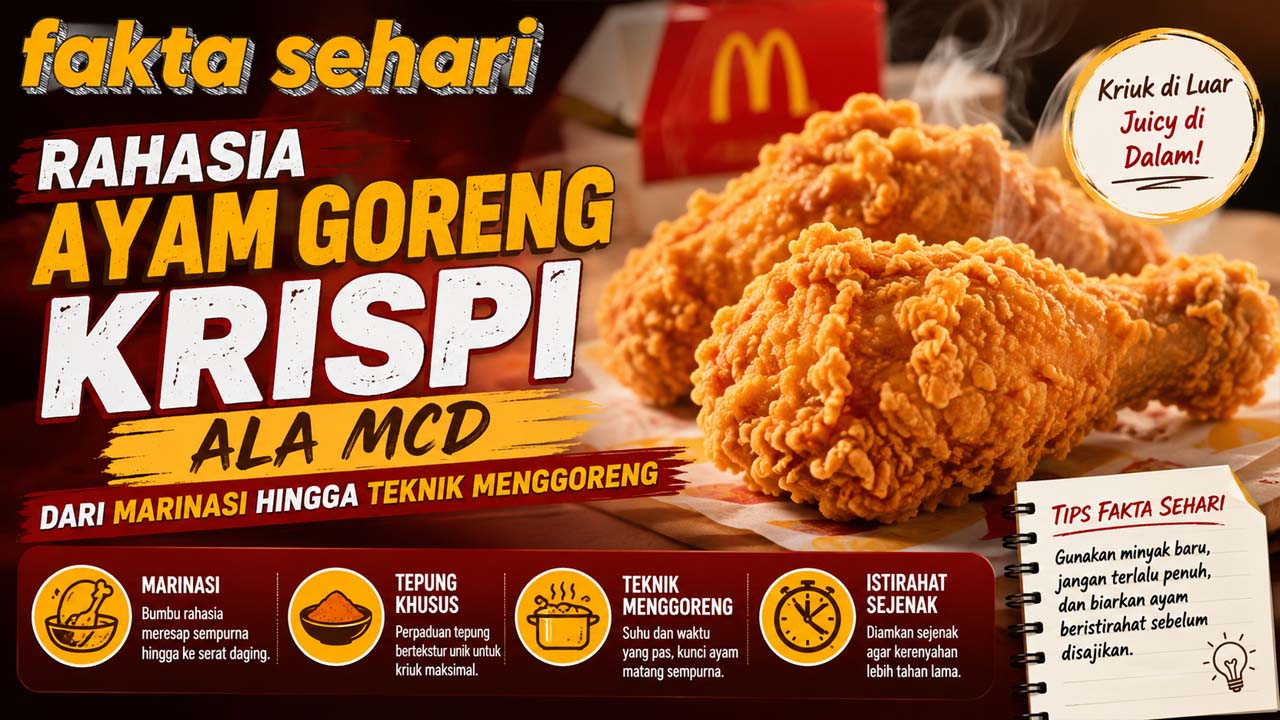Rahasia Ayam Goreng Krispi ala McD, dari Marinasi hingga Teknik Menggoreng