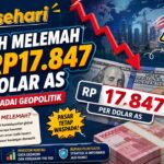 Rupiah Melemah ke Rp17.847 per Dolar AS, Pasar Waspadai Geopolitik