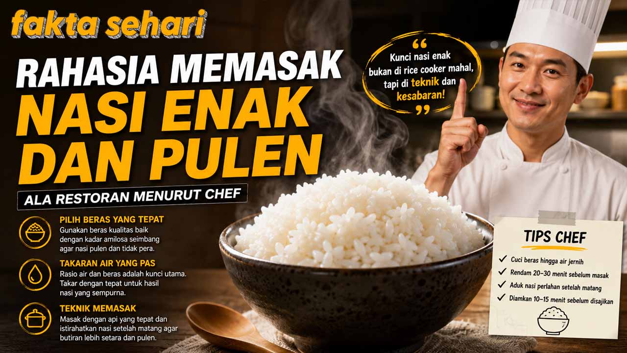 Cara Memasak Nasi Pulen ala Restoran Menurut Chef