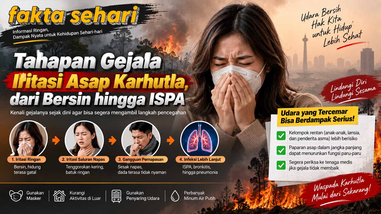 Gejala Iritasi Asap Karhutla, dari Bersin hingga Risiko ISPA