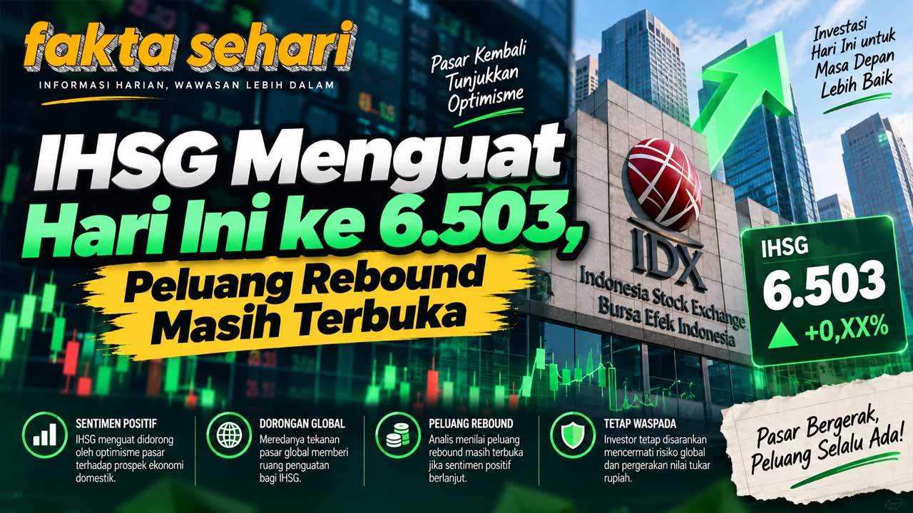 IHSG Menguat Hari Ini ke 6.503, Peluang Rebound Masih Terbuka