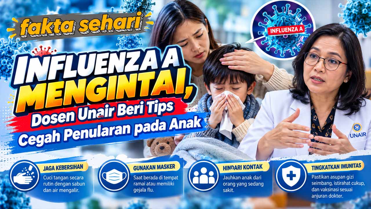 Influenza A Mengintai, Dosen Unair Beri Tips Cegah Penularan pada Anak