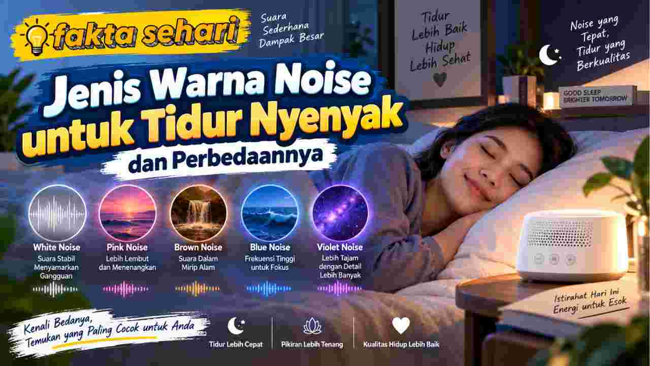 Jenis Warna Noise untuk Tidur Nyenyak dan Perbedaannya