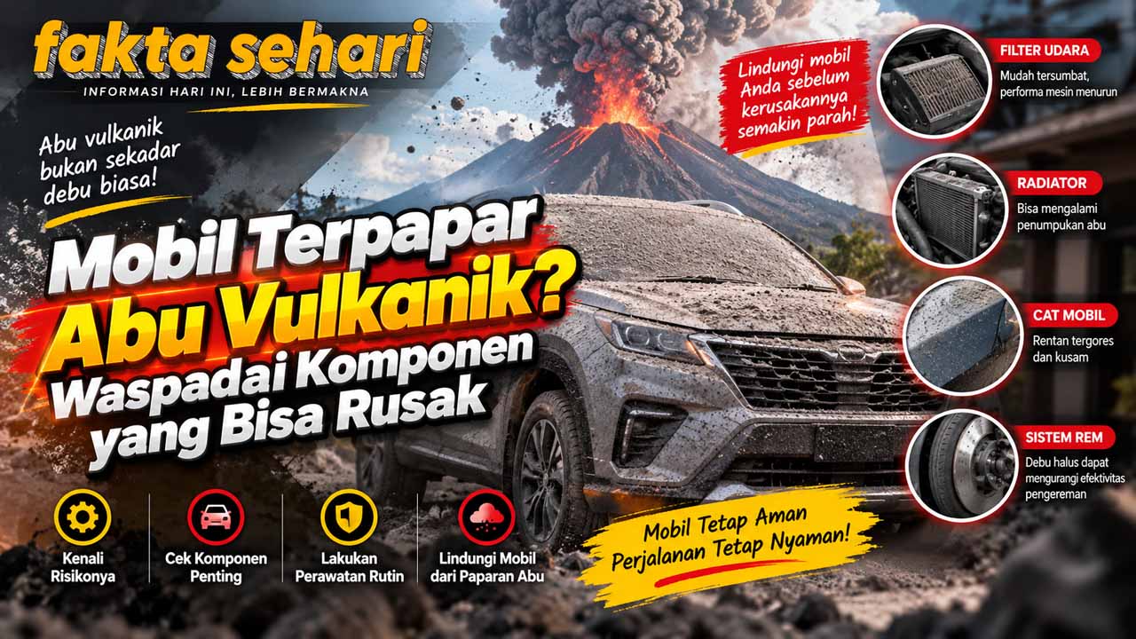 Mobil Terpapar Abu Vulkanik? Waspadai Komponen yang Bisa Rusak