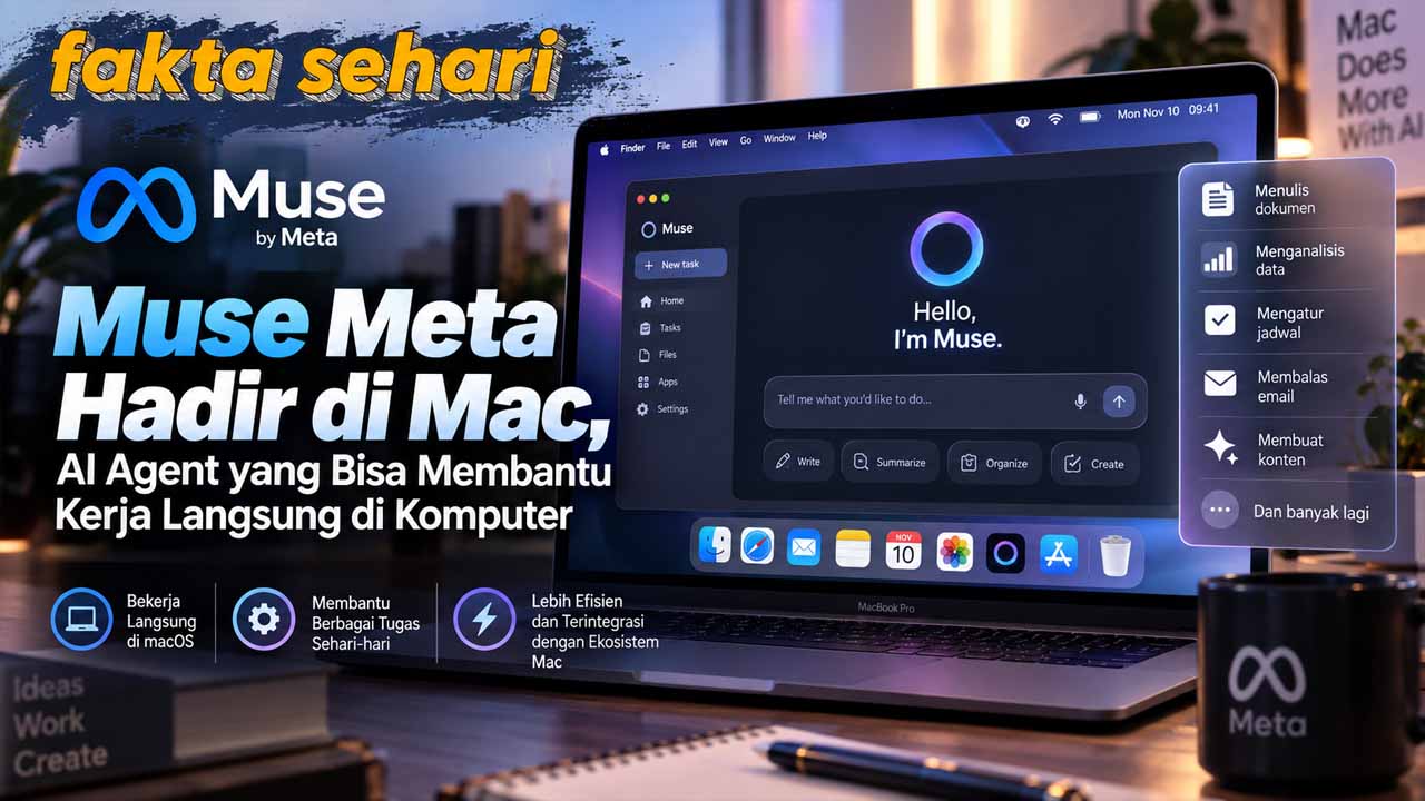 Muse Meta Hadir di Mac, AI Agent yang Bisa Membantu Kerja Langsung di Komputer