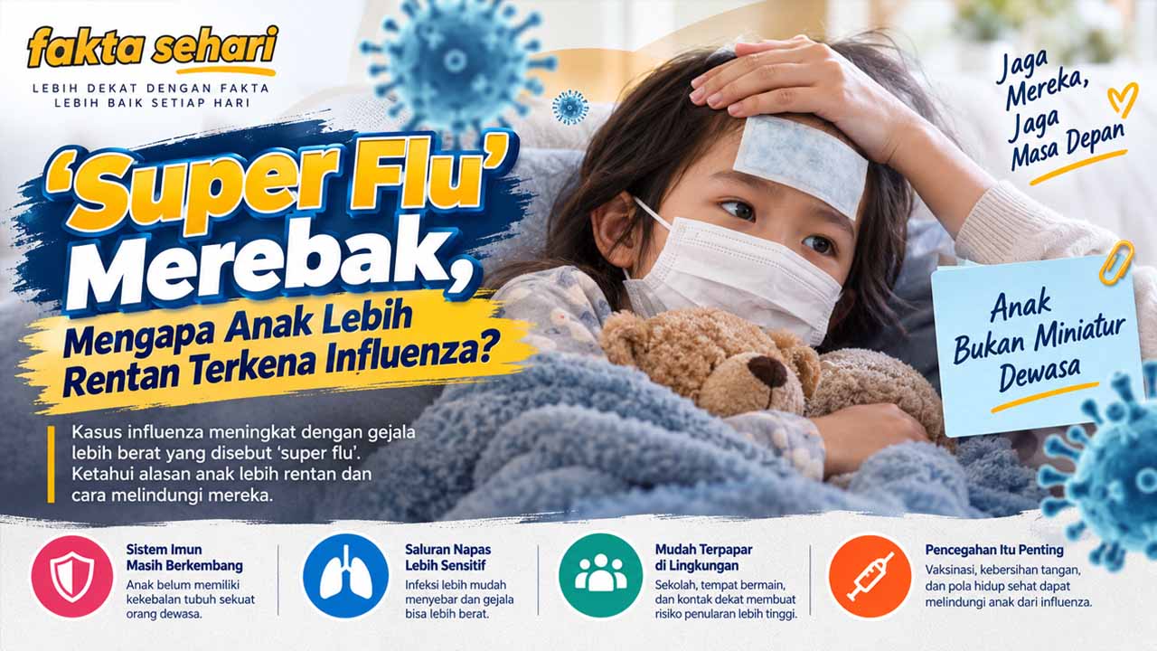 ‘Super Flu’ Merebak, Mengapa Anak Lebih Rentan Terkena Influenza?