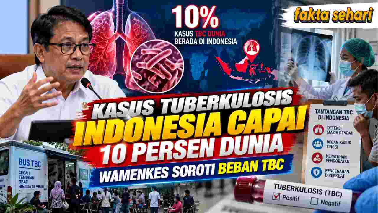 Kasus Tuberkulosis Indonesia Capai 10 Persen Dunia, Wamenkes Soroti Beban TBC